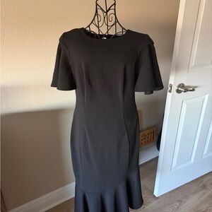 Calvin Klein Black Dress with Gold Accents size 2
